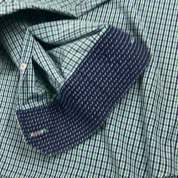 Bugatchi Cotton Gingham Plaid Flip Cuff Shirt - Picture 5 of 9
